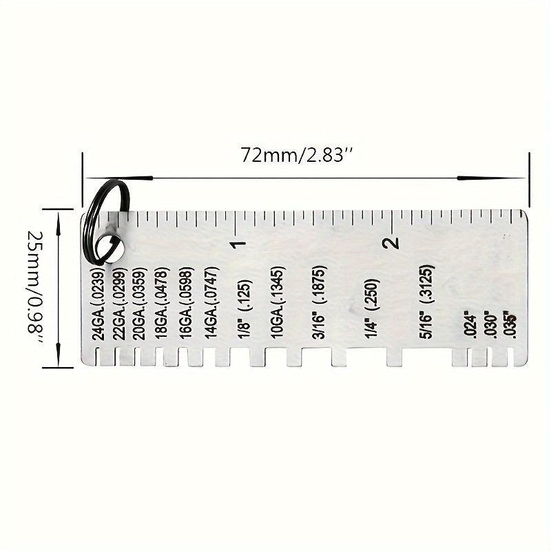 1pc Welding Inspection Ruler Thickness Gauge