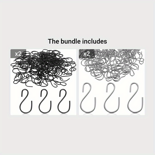 60pcs Mini S Hook 2.54cm Metal Hanging Hooks for Ornaments & Pot Storage