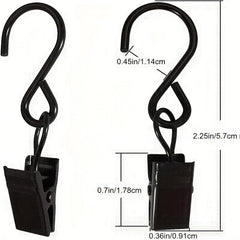20pcs S Hooks 5.71cm Hanging Clips Party Lights Hangers for Curtain Drapes