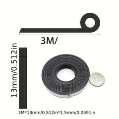 1pc 3m 13mm Double Sided Tape Rubber Magnetic Soft Magnet