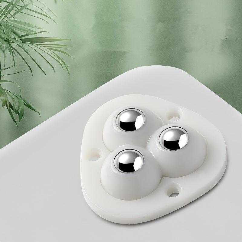 4pcs Self Adhesive Swivel Caster Wheels Stainless Steel Paste Universal Pulleys