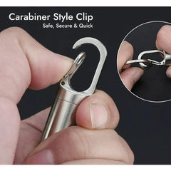 Portable Waterproof Pill Case Titanium Travel Pill Container Keychain