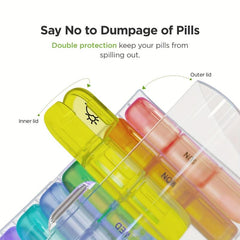 Pill Box 7 Days Organizer 21 Grids 3 Times Portable Travel Large Compartments