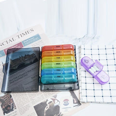 Pill Box 7 Days Organizer 21 Grids 3 Times Portable Travel Large Compartments