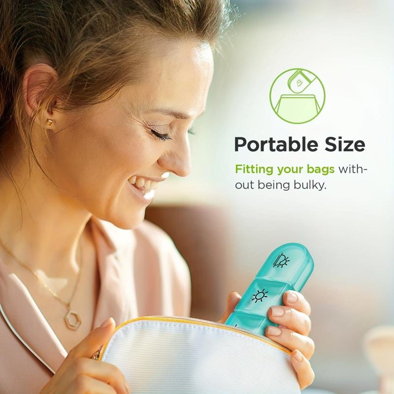 Pill Box 7 Days Organizer 21 Grids 3 Times Portable Travel Large Compartments