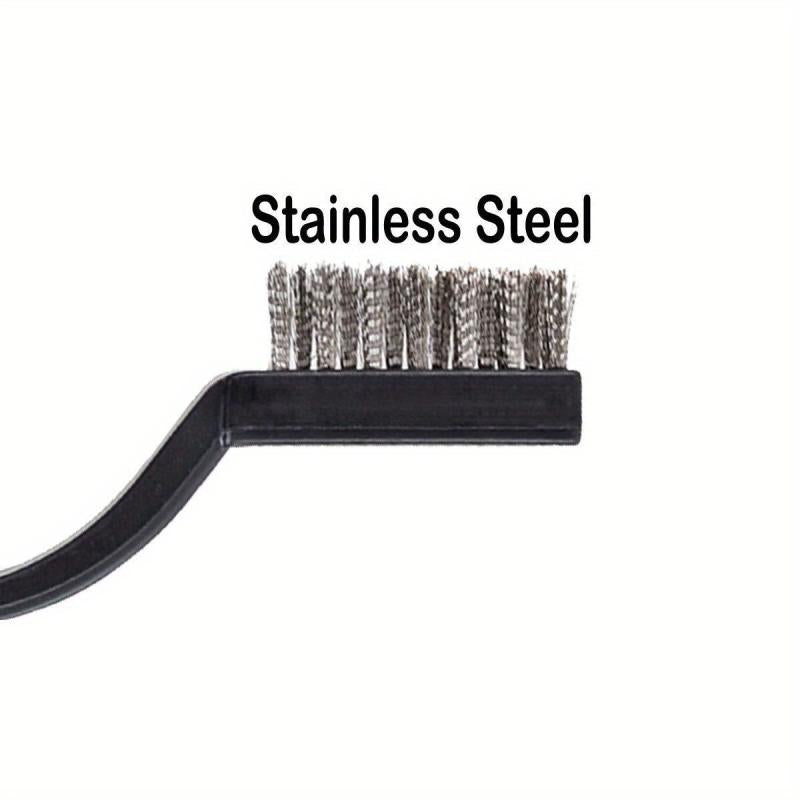30pcs Mini Wire Brush Stainless Steel Curved Handle Masonry Brush
