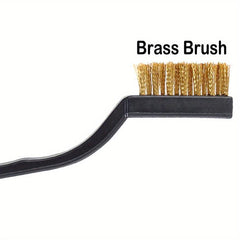 30pcs Mini Wire Brush Stainless Steel Curved Handle Masonry Brush