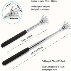 Adjustable Stainless Steel Back Scratcher with Retractable Claw