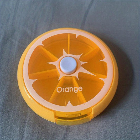 Rotatable Fruit Pill Box - Portable Week Supply Storage