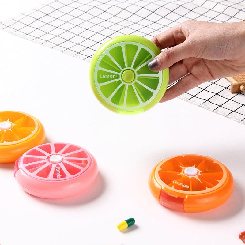 Rotatable Fruit Pill Box - Portable Week Supply Storage