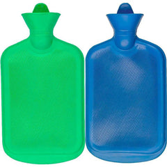 2pcs Natural Rubber Hot Water Bottle BPA Durable Hot Water Bag Random