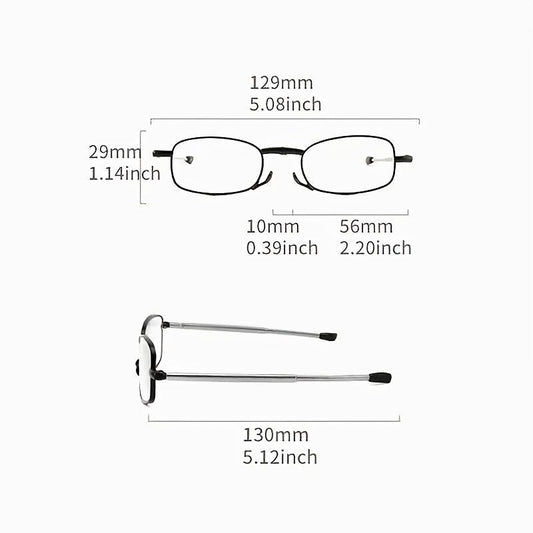 Foldable Oval Frame Magnifier for Seniors with Light Blocking Lenses