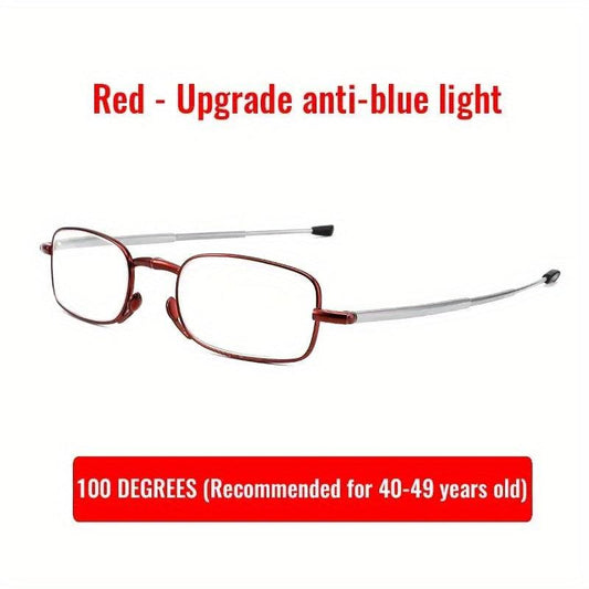 Foldable Oval Frame Magnifier for Seniors with Light Blocking Lenses