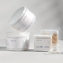 Double-headed Wooden Stick Ear Wax Cleaning Swabs
