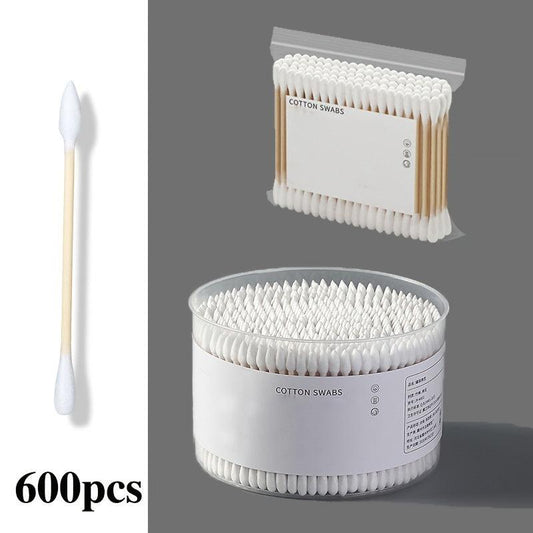 Double-headed Wooden Stick Ear Wax Cleaning Swabs