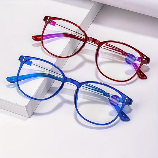 Retro Anti Light Clear Lens Reading Glasses