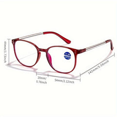 Retro Anti Light Clear Lens Reading Glasses