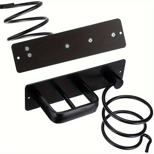 Hair Dryer Holder Bathroom Hair Straightener Storage Rack Space Aluminum