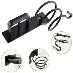 Hair Dryer Holder Bathroom Hair Straightener Storage Rack Space Aluminum