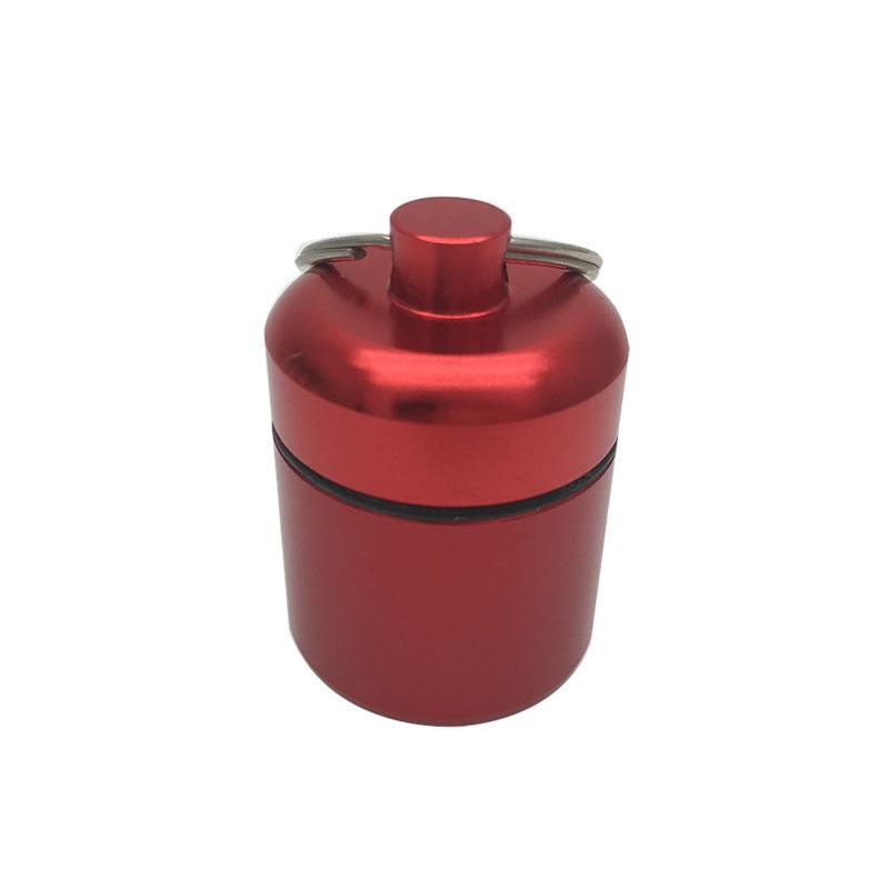 Portable Sealed Metal Pill Box with Keychain and Coin Storage