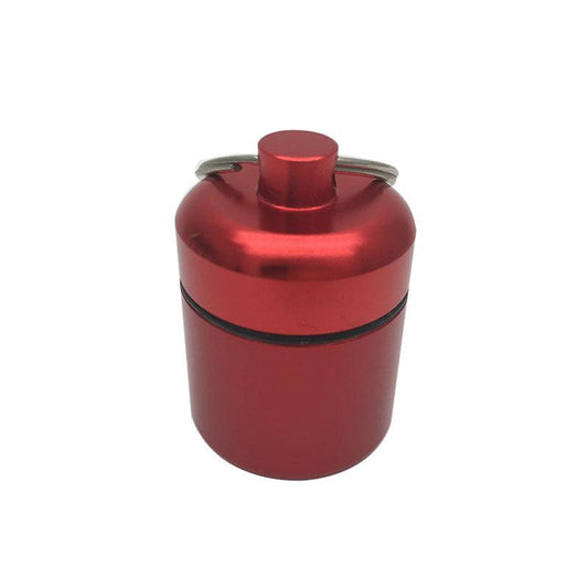Portable Sealed Metal Pill Box with Keychain and Coin Storage