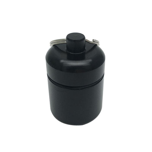 Portable Sealed Metal Pill Box with Keychain and Coin Storage
