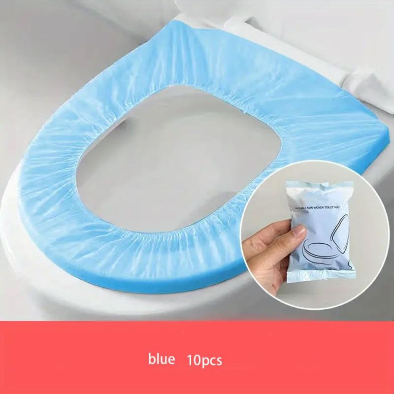 10pcs Disposable Toilet Seat Cover Elastic Band Waterproof Stain Proof