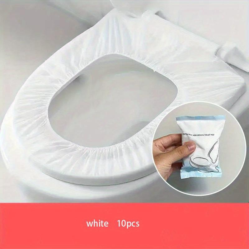 10pcs Disposable Toilet Seat Cover Elastic Band Waterproof Stain Proof