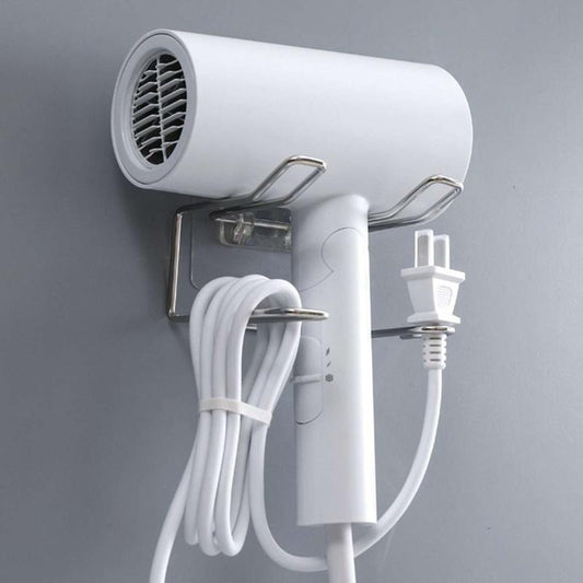 Stainless Steel Hair Dryer Rack Wall Mounted Storage