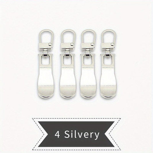 8pcs Metal Zipper Pullers for Sewing Bags Down Jacket, Detachable Zipper Sliders