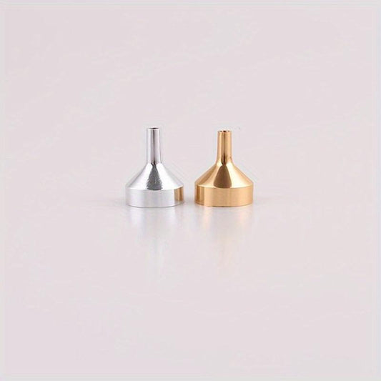 2pcs Mini Metal Funnel for Filling Small Bottles Transfer Liquid Refill Perfume