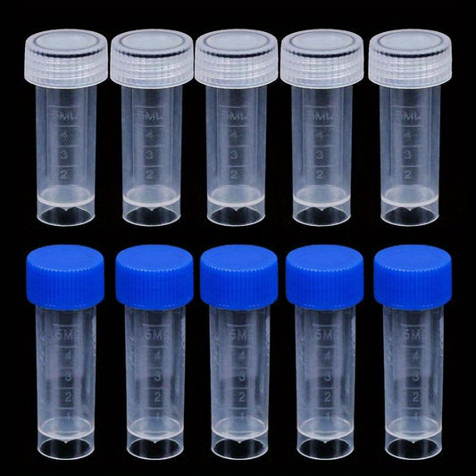 10pcs 5ml Plastic Test Tubes for Candy Storage Party Decor Beads Display