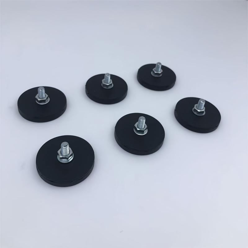 6pcs Neodymium Rubber Coated Magnets Suction Cups