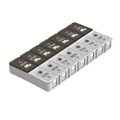 Double Row 14 Grids Pill Storage Dispenser Large Space Medicine Storage Box