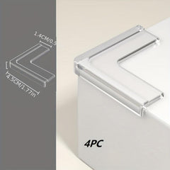 4pcs Transparent Table Corner Anti-collision Safety Soft Bag