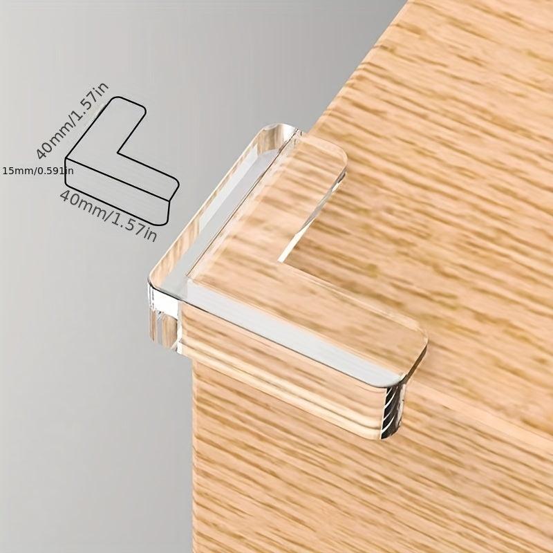 4pcs Transparent Table Corner Anti-collision Safety Soft Bag