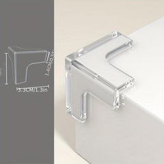 4pcs Transparent Table Corner Anti-collision Safety Soft Bag