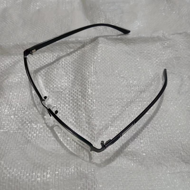 Men's Square Metal Frame Anti Reading Glasses Business Presbyopic 100-400