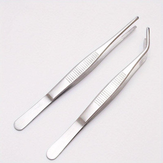 2pcs Stainless Steel Tweezers for Precision Work
