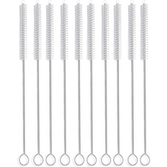 10pcs Straw Brush Nylon Pipe Tube Cleaner 8.2in 20x2.5in