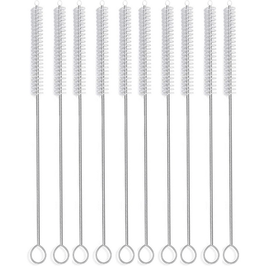 10pcs Straw Brush Nylon Pipe Tube Cleaner 8.2in 20x2.5in