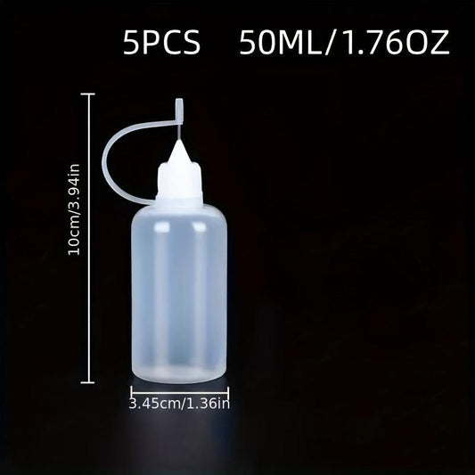 5pcs Squeeze Bottle Needle PE Glue Applicator Craft Tool