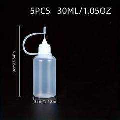 5pcs Squeeze Bottle Needle PE Glue Applicator Craft Tool