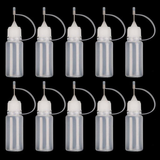 10pcs 10ML Glue Applicator Needle Squeeze Bottle for DIY Craft Tool
