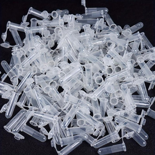 50pcs 2ml Clear Micro Test Tube Centrifuge Tubes Vial Snap Cap Container