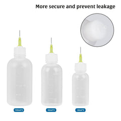 Needle Tip Glue Bottles Applicator Set - 30ml, 50ml, 100ml - Craft Art Projects