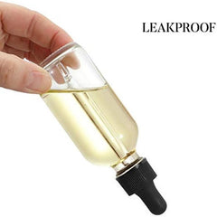 3pcs Amber Glass Dropper Bottles Essential Oils Empty Container Jar Holder