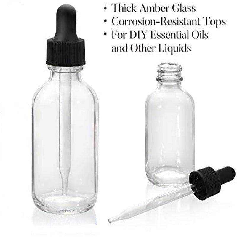 3pcs Amber Glass Dropper Bottles Essential Oils Empty Container Jar Holder