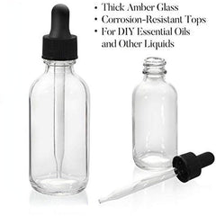 3pcs Amber Glass Dropper Bottles Essential Oils Empty Container Jar Holder