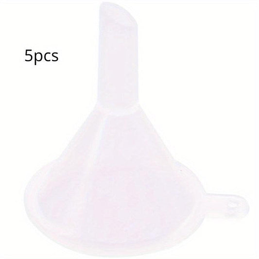 10pcs Mini Plastic Funnel Small Mouth Liquid Funnels Lab Supplies